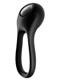 Черное эрекционное виброкольцо Majestic Duo - Satisfyer - в Люберцах купить с доставкой