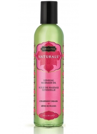 Массажное масло Naturals Strawberry Dreams с ароматом клубники - 236 мл. - Kama Sutra - купить с доставкой в Люберцах