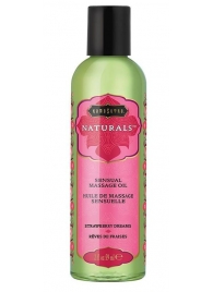 Массажное масло Naturals Strawberry Dreams с ароматом клубники - 59 мл. - Kama Sutra - купить с доставкой в Люберцах