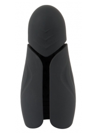 Черный силиконовый вибромастурбатор с нагревом Masturbator with 2 Functions - Orion - в Люберцах купить с доставкой