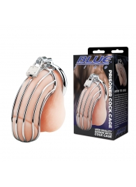 Металлическая клетка Prisoner Cock Сage с замком - BlueLine - купить с доставкой в Люберцах