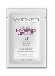 Гель-лубрикант на водно-силиконовой основе Simply Hybrid Jelle - 3 мл. - Wicked - купить с доставкой в Люберцах