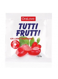 Гель-смазка Tutti-frutti со вкусом барбариса - 4 гр. - Биоритм - купить с доставкой в Люберцах