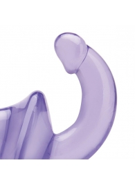 Фиолетовый безремневой страпон Strapless Strap-On - Lux Fetish - купить с доставкой в Люберцах