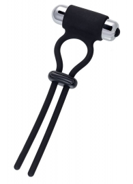 Черное эрекционное лассо на пенис Jat - A-toys - в Люберцах купить с доставкой