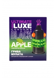 Черный стимулирующий презерватив  Грива мулата  с ароматом яблока - 1 шт. - Luxe - купить с доставкой в Люберцах