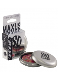 Экстремально тонкие презервативы в железном кейсе MAXUS Extreme Thin - 3 шт. - Maxus - купить с доставкой в Люберцах