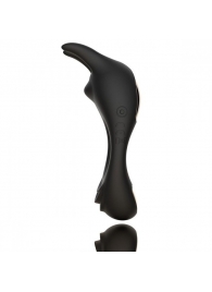 Черное эрекционное кольцо с двумя моторами Zeus Dual Vibe Cock Ring - FeelzToys - в Люберцах купить с доставкой