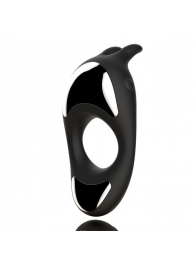 Черное эрекционное кольцо с двумя моторами Zeus Dual Vibe Cock Ring - FeelzToys - в Люберцах купить с доставкой