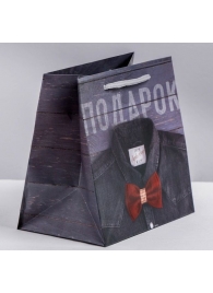 Ламинированный квадратный пакет «Мужской стиль» - 14 х 14 х 9 см. - Сима-Ленд - купить с доставкой в Люберцах