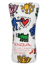 Мастурбатор-туба Keith Haring Soft Tube CUP - Tenga - в Люберцах купить с доставкой
