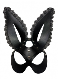 Маска зайки с кружевом на ушках - БДСМ Арсенал - купить с доставкой в Люберцах