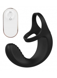 Черный анальный стимулятор с эрекционными кольцами Remote Couple Teaser - Dream Toys - в Люберцах купить с доставкой
