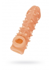 Телесная закрытая насадка с пупырышками Cock Sleeve Size M - 15,6 см. - KOKOS - в Люберцах купить с доставкой