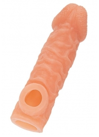 Телесная закрытая насадка с шершавой головкой Cock Sleeve Size M - 15,6 см. - KOKOS - в Люберцах купить с доставкой
