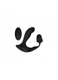 Черный вибромассажер простаты с эрекционным кольцом Strapped   Tapped - Zero Tolerance - в Люберцах купить с доставкой