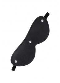 Черная кожаная маска Anonymo с мягким подкладом - ToyFa - купить с доставкой в Люберцах