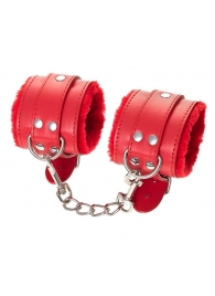 Красные наручники Anonymo из искусственной кожи - ToyFa - купить с доставкой в Люберцах