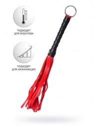 Красно-черный флоггер Anonymo - 28 см. - ToyFa - купить с доставкой в Люберцах