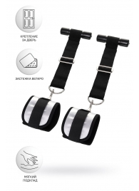 Черно-серебристые фиксаторы для рук на дверь Anonymo - ToyFa - купить с доставкой в Люберцах