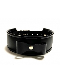 Черный ошейник с бантиком из эко-кожи - БДСМ Арсенал - купить с доставкой в Люберцах