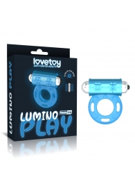 Голубое, светящееся в темноте эрекционное виброкольцо Lumino Play Vibrating Penis Ring - Lovetoy - в Люберцах купить с доставкой