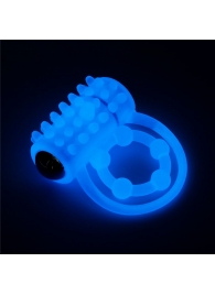 Голубое, светящееся в темноте виброкольцо Lumino Play Vibrating Penis Ring - Lovetoy - в Люберцах купить с доставкой