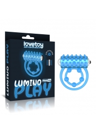 Голубое, светящееся в темноте виброкольцо Lumino Play Vibrating Penis Ring - Lovetoy - в Люберцах купить с доставкой
