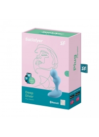 Голубой анальный вибростимулятор Deep Driver - 11,2 см. - Satisfyer - в Люберцах купить с доставкой