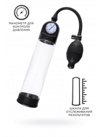 Прозрачная механическая помпа Roald с манометром - Sexus - в Люберцах купить с доставкой