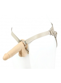 Поясной фаллоимитатор с мошонкой телесного цвета - 18 см. - LOVETOY (А-Полимер) - купить с доставкой в Люберцах