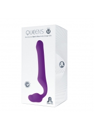 Лиловый безремневой страпон Queens M - Adrien Lastic - купить с доставкой в Люберцах