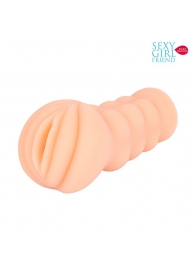Телесный мастурбатор-вагина с комплектом эрекционных колец - Bior toys - в Люберцах купить с доставкой