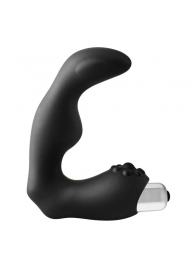 Черный вибромассажер простаты FantASStic Vibrating Prostate Massager - 11,3 см. - Dream Toys - в Люберцах купить с доставкой