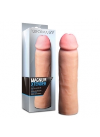 Телесная фаллическая насадка на пенис Magnum Xtender - 23 см. - Blush Novelties - в Люберцах купить с доставкой