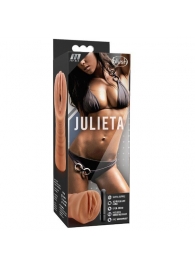 Мастурбатор-вагина цвета карамели Julieta с вибрацией - Blush Novelties - в Люберцах купить с доставкой