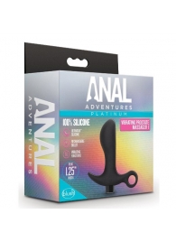 Черный анальный вибратор Silicone Vibrating Prostate Massager 01 - 10,8 см. - Blush Novelties - в Люберцах купить с доставкой
