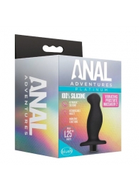 Черный анальный вибромассажёр Silicone Vibrating Prostate Massager 02 - 10,8 см. - Blush Novelties - в Люберцах купить с доставкой
