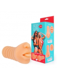 Телесный мастурбатор-ротик с высунутым язычком - Bior toys - в Люберцах купить с доставкой
