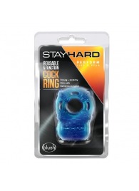 Голубое эрекционное виброкольцо Reusable 5 Function Cock Ring - Blush Novelties - в Люберцах купить с доставкой