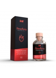 Массажный гель с ароматом клубники Strawberry - 30 мл. - INTT - купить с доставкой в Люберцах