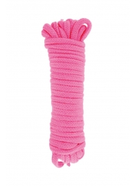 Розовая веревка для связывания Sweet Caress Rope - 10 метров - Sweet Caress - купить с доставкой в Люберцах