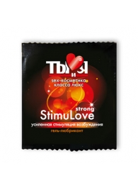 Разогревающий гель-лубрикант Stimulove Strong в одноразовой упаковке - 4 гр. - Биоритм - купить с доставкой в Люберцах