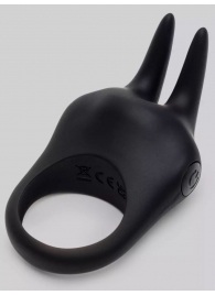 Черное эрекционное виброкольцо Sensation Rechargeable Vibrating Rabbit Love Ring - Fifty Shades of Grey - в Люберцах купить с доставкой