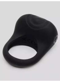 Черное эрекционное виброкольцо Sensation Rechargeable Vibrating Love Ring - Fifty Shades of Grey - в Люберцах купить с доставкой