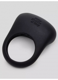 Черное эрекционное виброкольцо Sensation Rechargeable Vibrating Love Ring - Fifty Shades of Grey - в Люберцах купить с доставкой