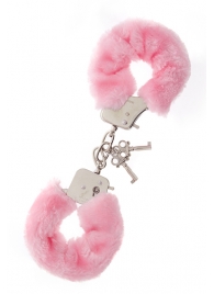 Металлические наручники с розовой меховой опушкой METAL HANDCUFF WITH PLUSH PINK - Dream Toys - купить с доставкой в Люберцах