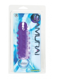 Закрытая фиолетовая насадка с пупырышками SAMURAI PENIS SLEEVE PURPLE - 14,5 см. - NMC - в Люберцах купить с доставкой