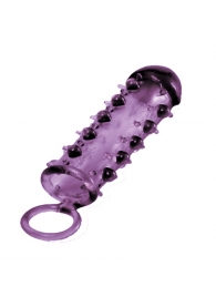 Закрытая фиолетовая насадка с пупырышками SAMURAI PENIS SLEEVE PURPLE - 14,5 см. - NMC - в Люберцах купить с доставкой
