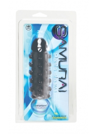 Дымчатая стимулирующая насадка с закрытой головкой SAMURAI PENIS SLEEVE BLACK - 14,5 см. - NMC - в Люберцах купить с доставкой
